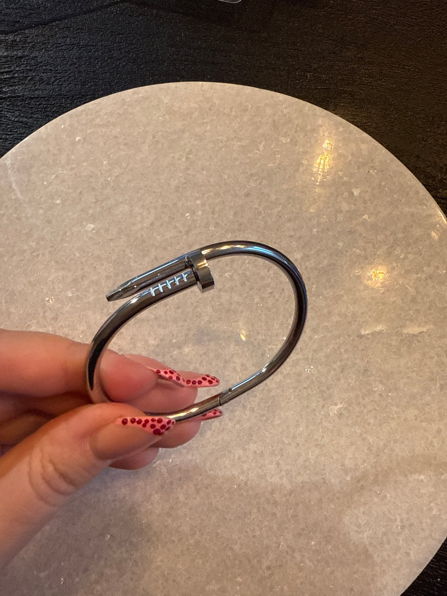 Bangle nail zilver