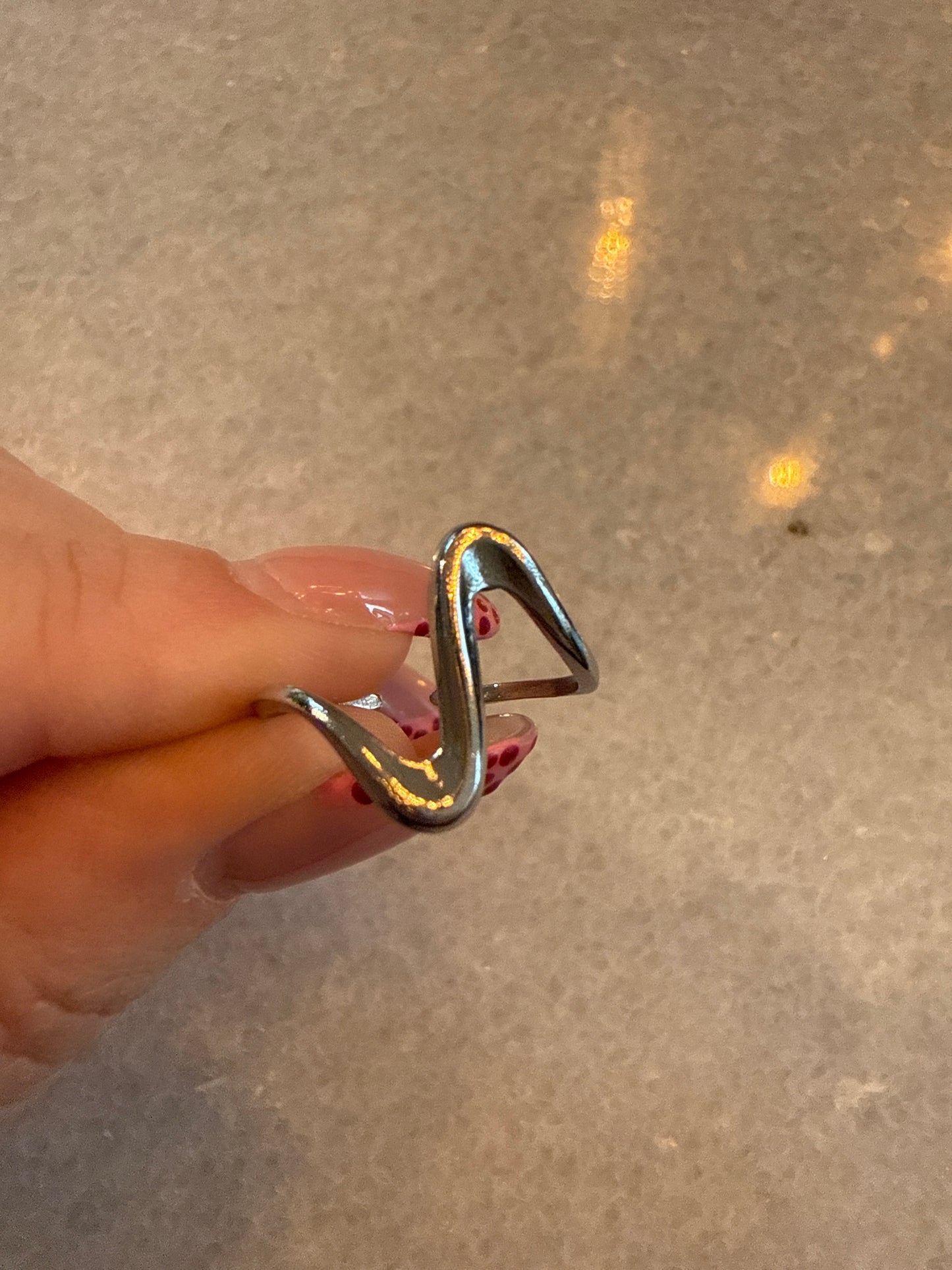 Ring lightning zilver