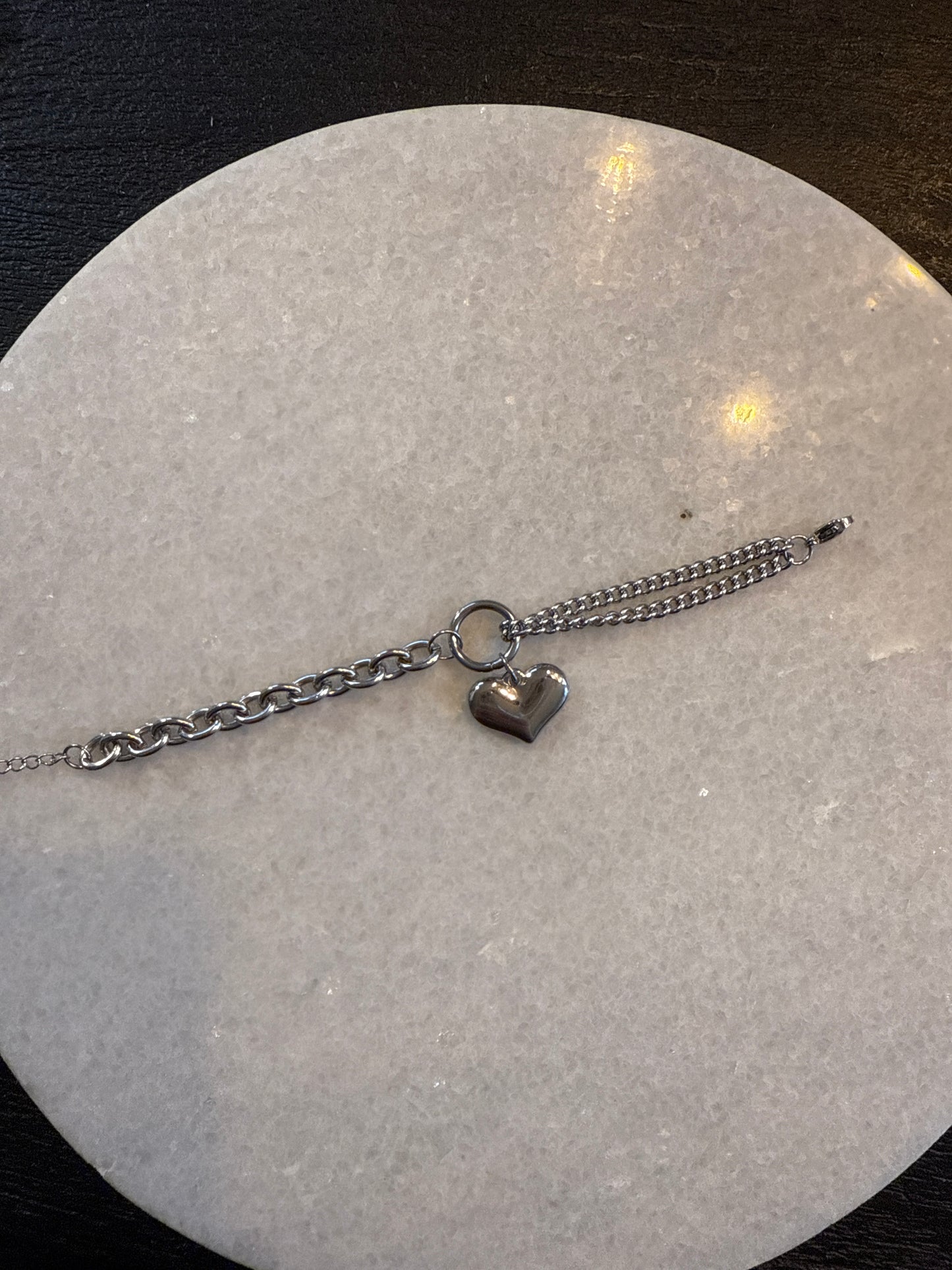 Armband heart zilver