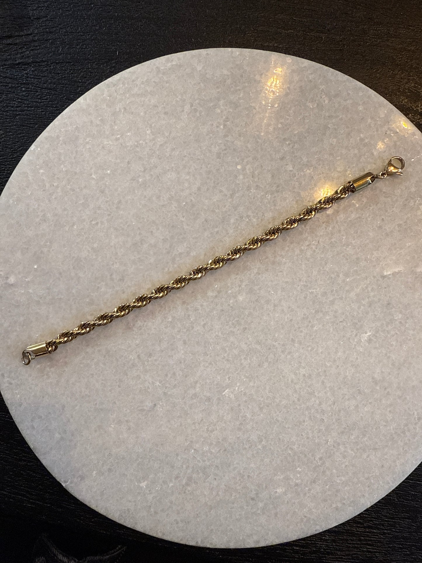 Armband woven goud wide