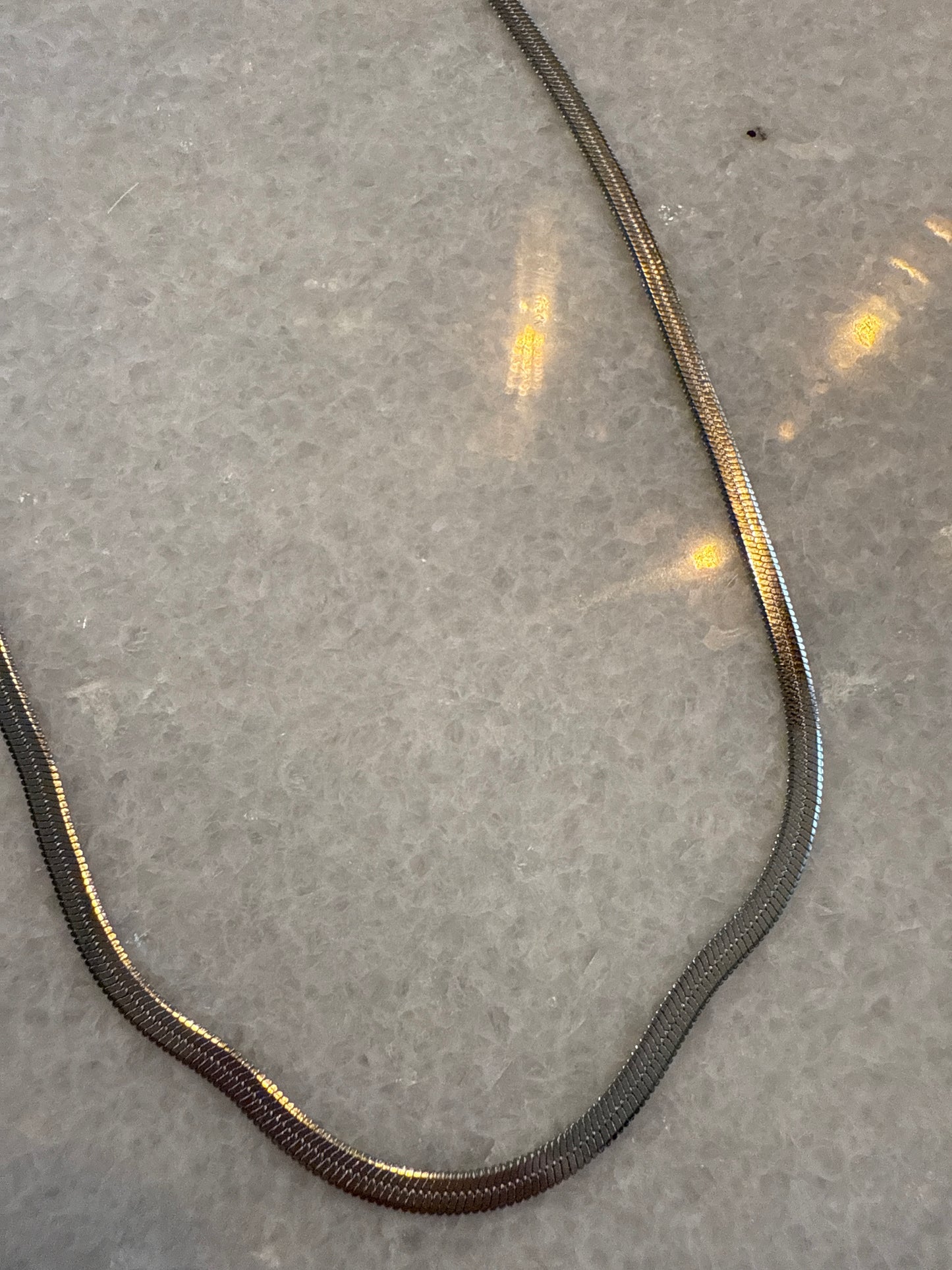 Ketting flat chain zilver