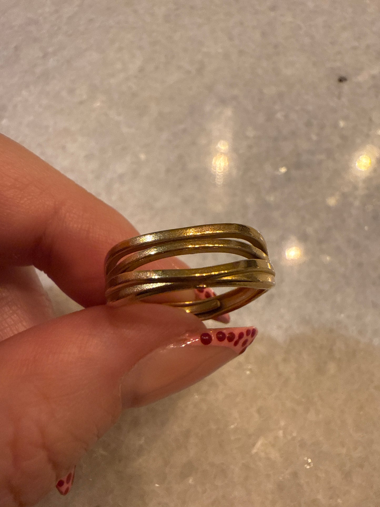 Ring trippel open goud