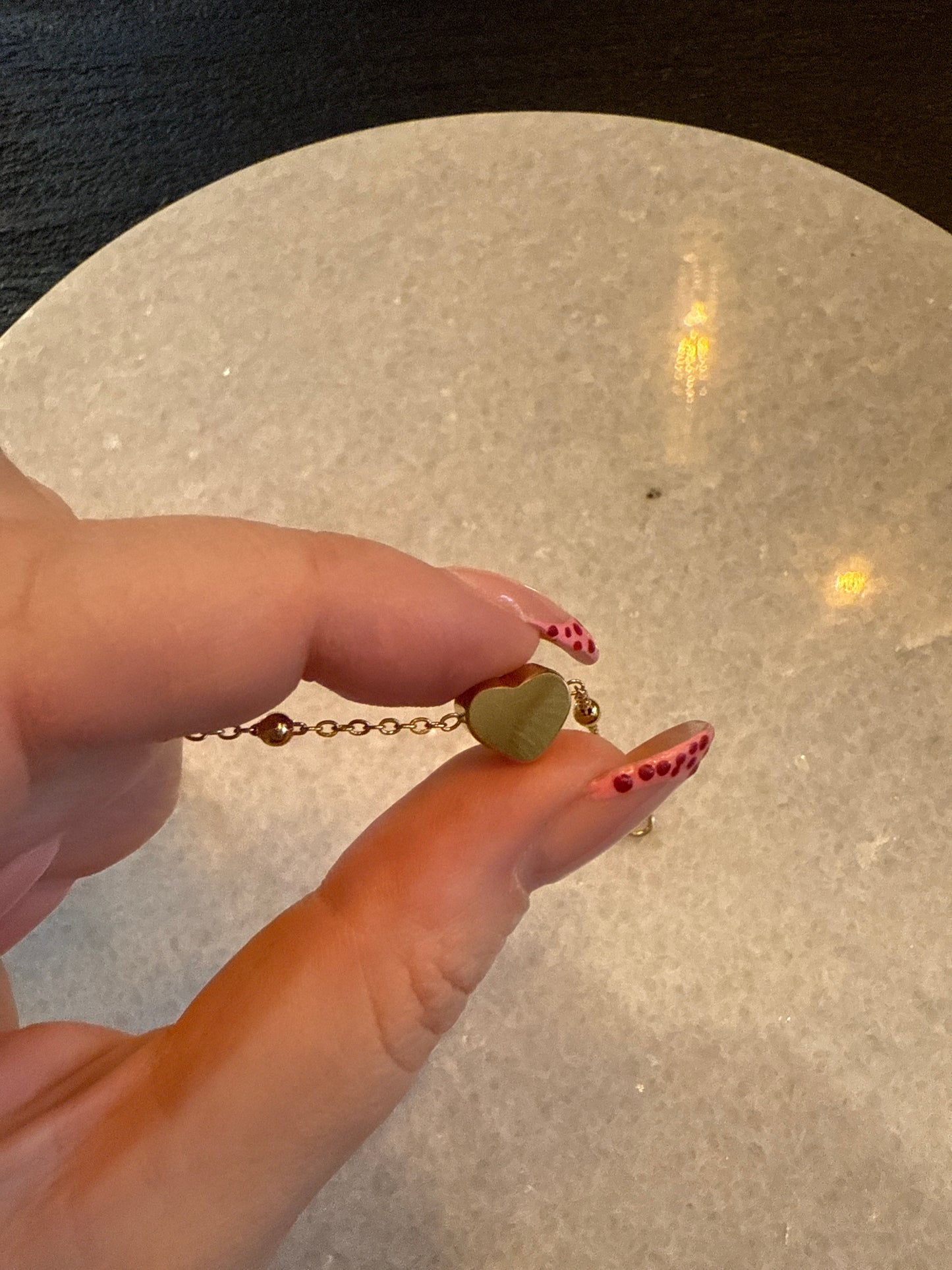 Armband mini hart goud