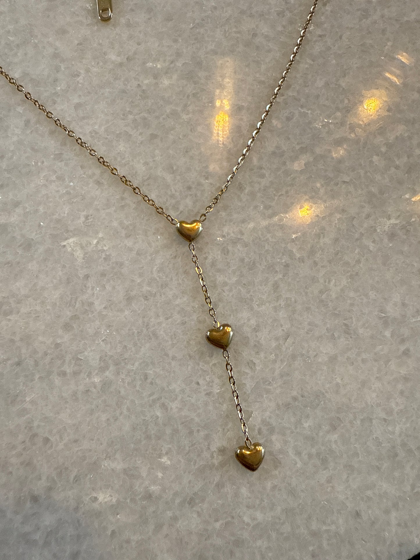 Ketting trippel hart goud