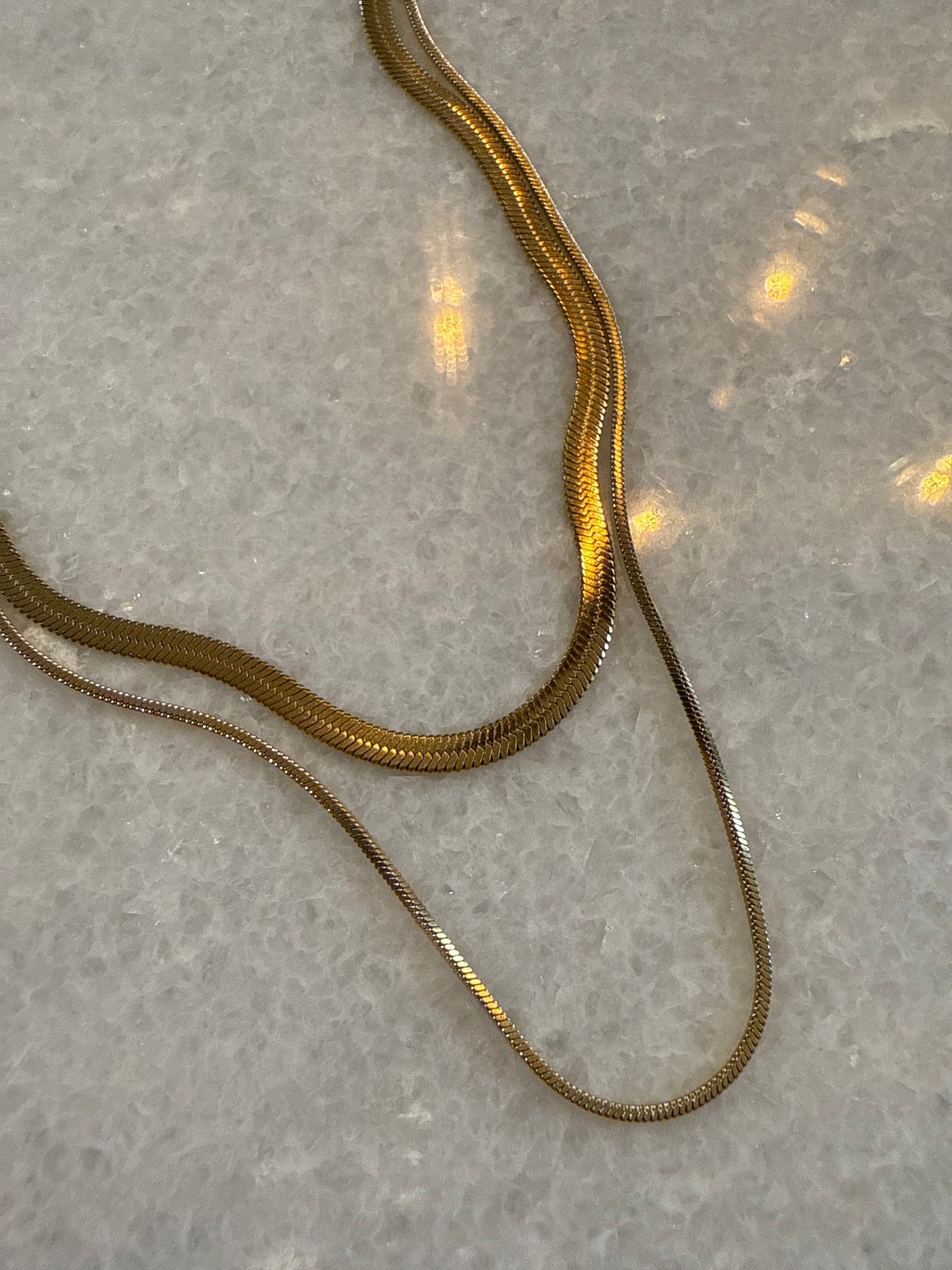 Ketting double chain goud