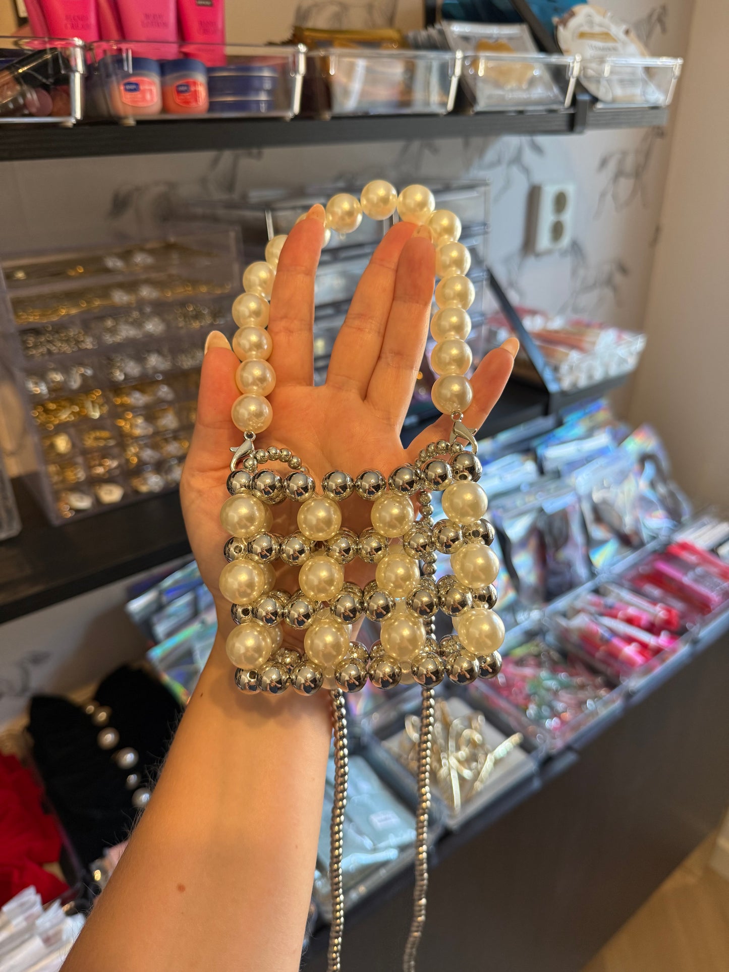 Mini Tasje Parels 🩶