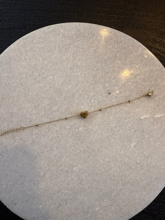 Armband mini hart goud