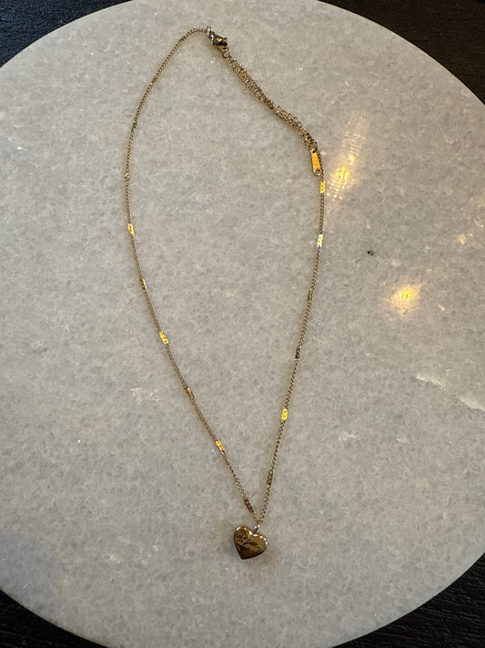 Ketting love locket hart goud