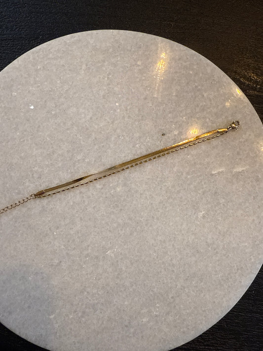 Armband goud flat chain