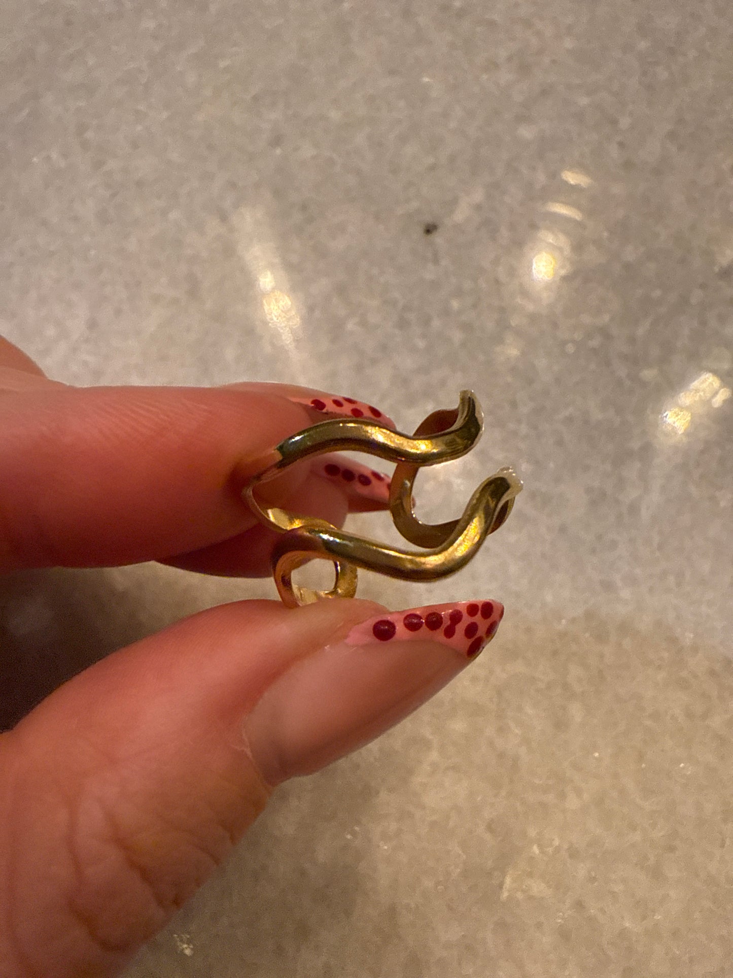 Ring double open goud