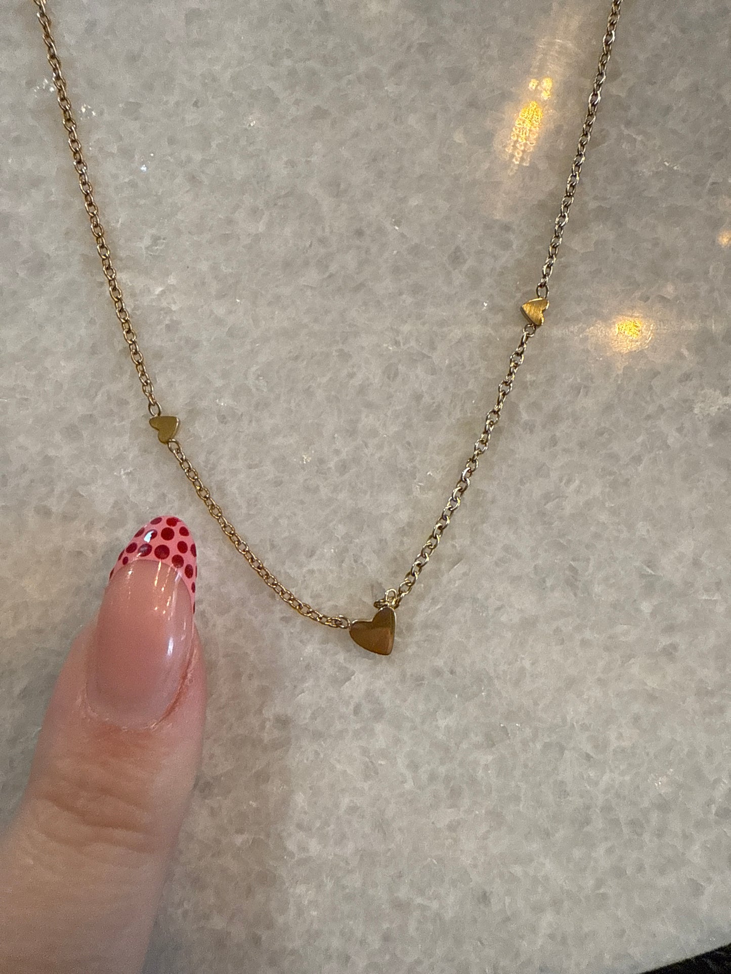 Ketting mini hart goud