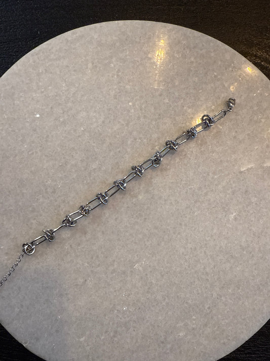 Armband knopen zilver