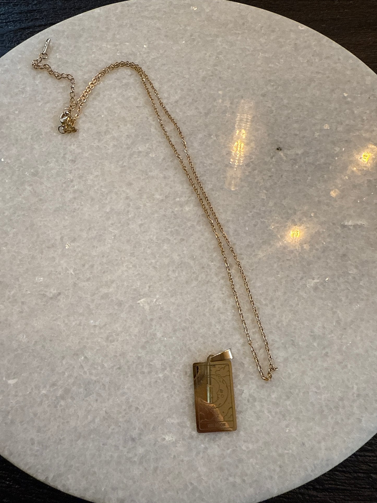 Ketting tarot pendant the moon goud