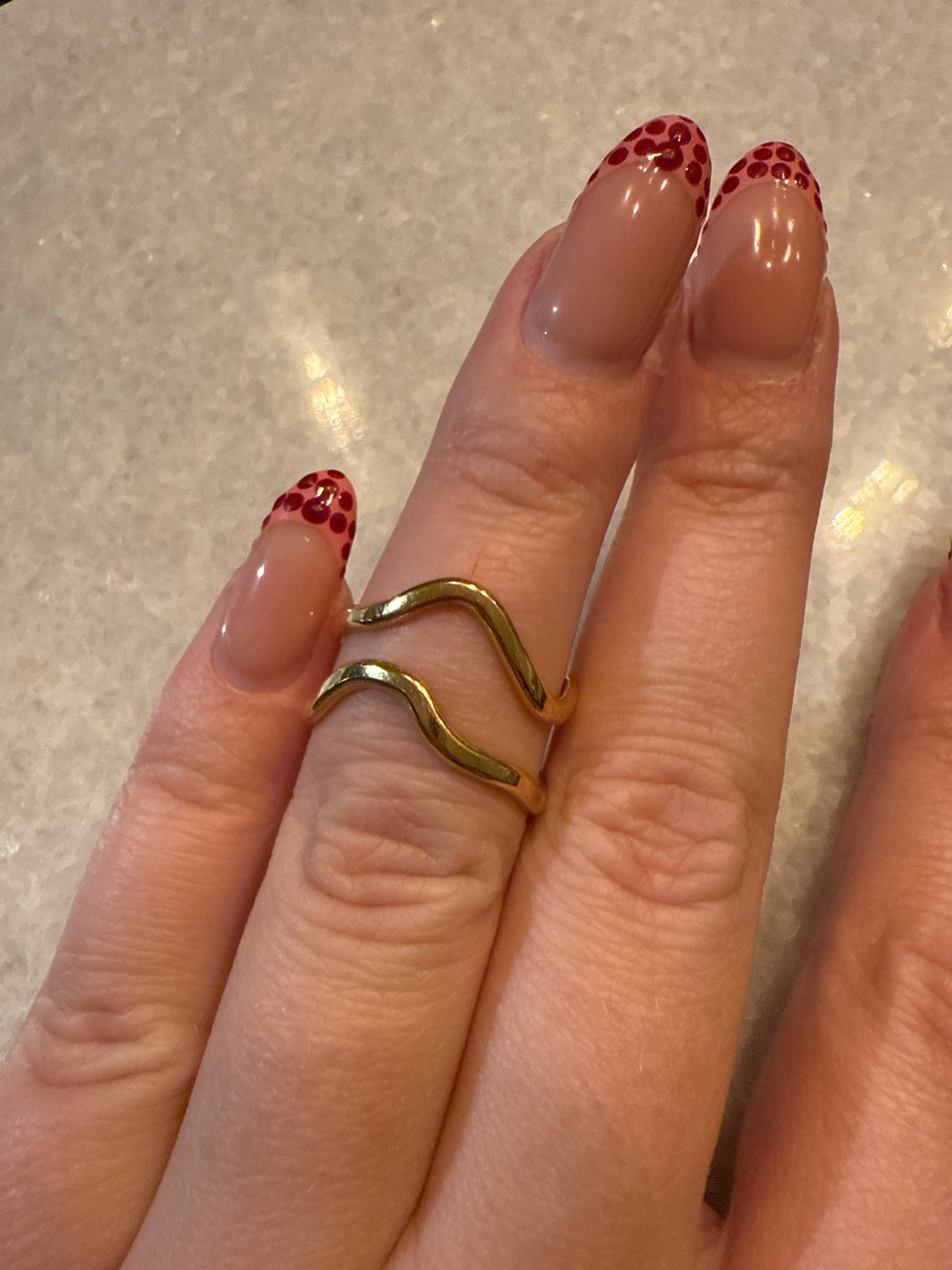 Ring double open goud