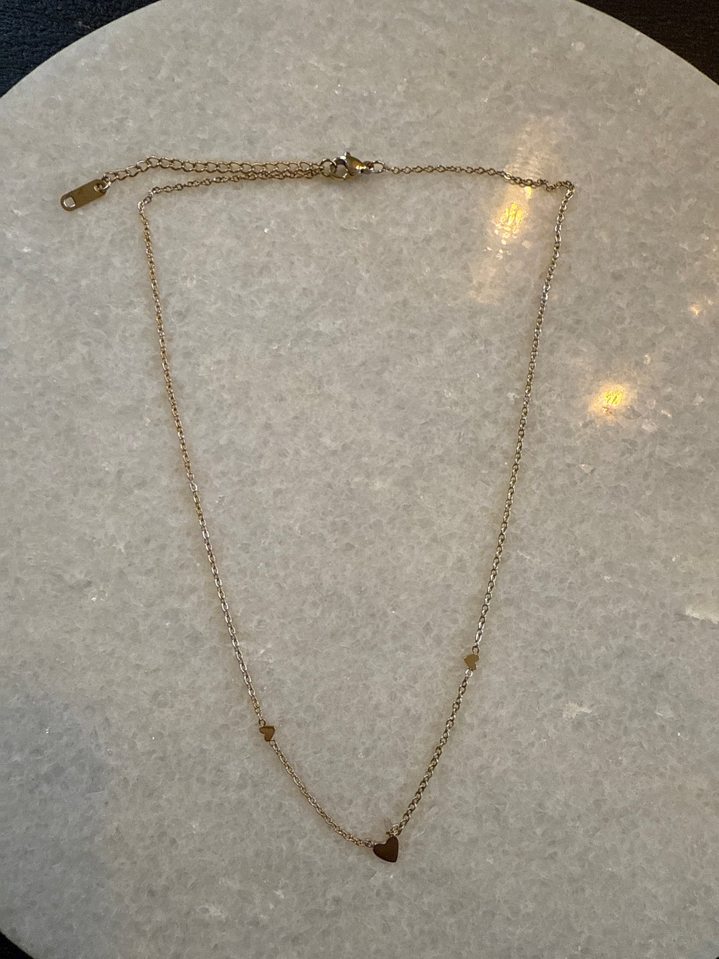 Ketting mini hart goud