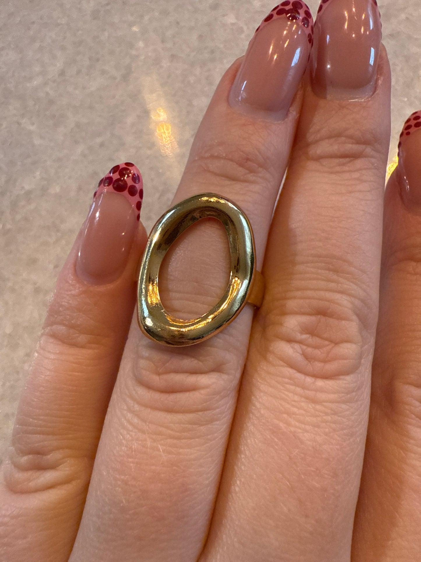 Ring open cirkel goud