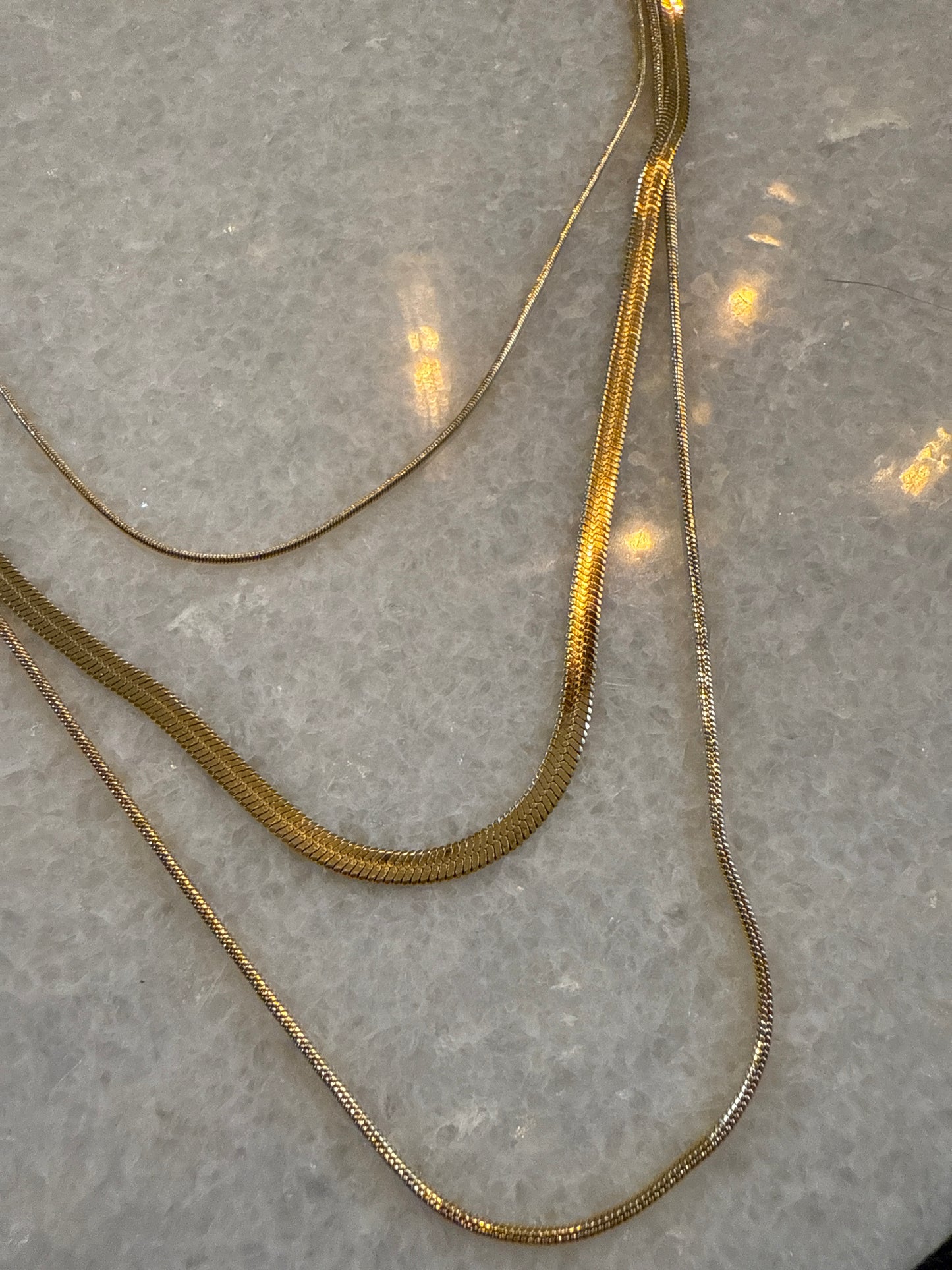 Ketting trippel chain goud