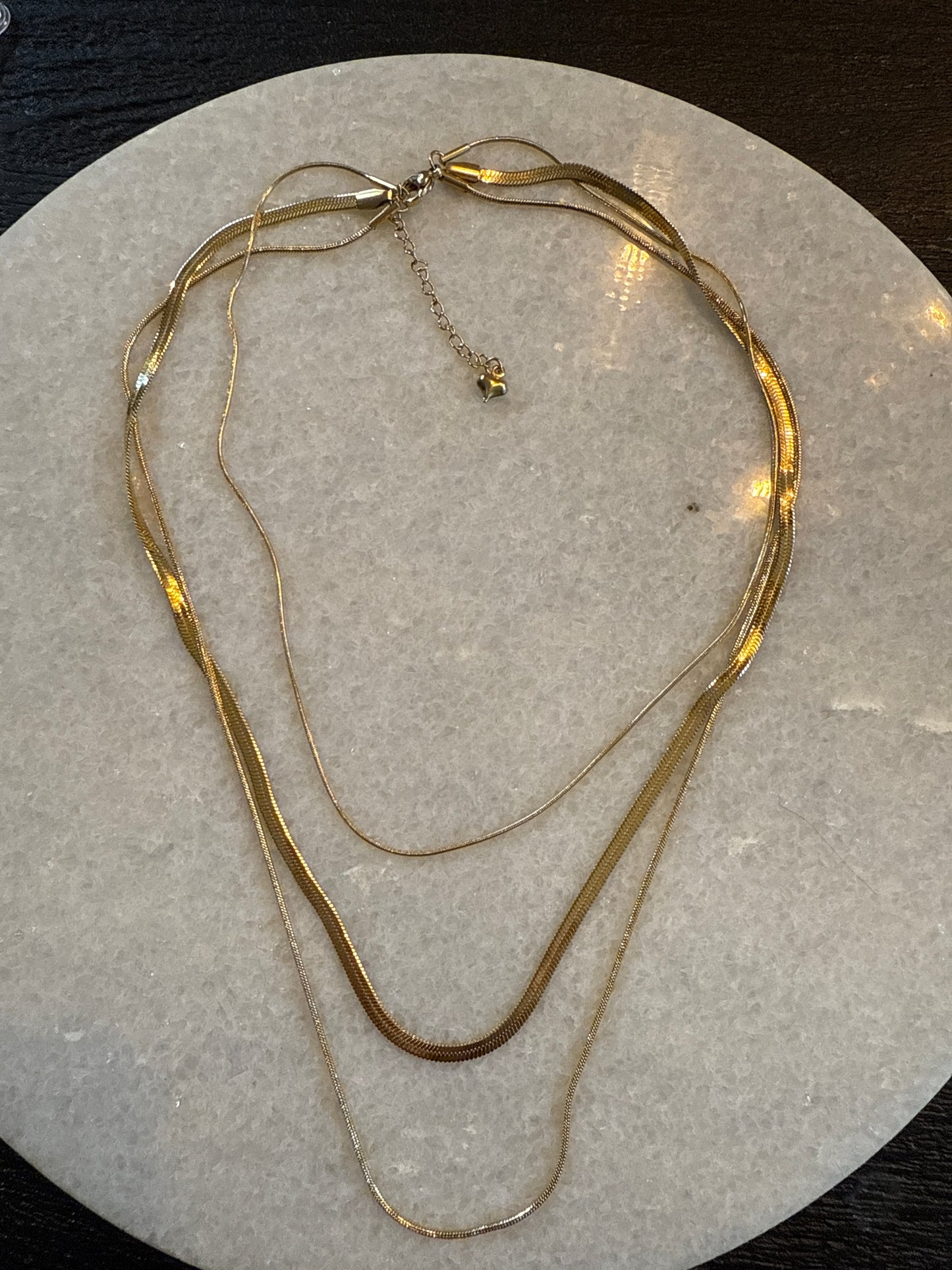 Ketting trippel chain goud
