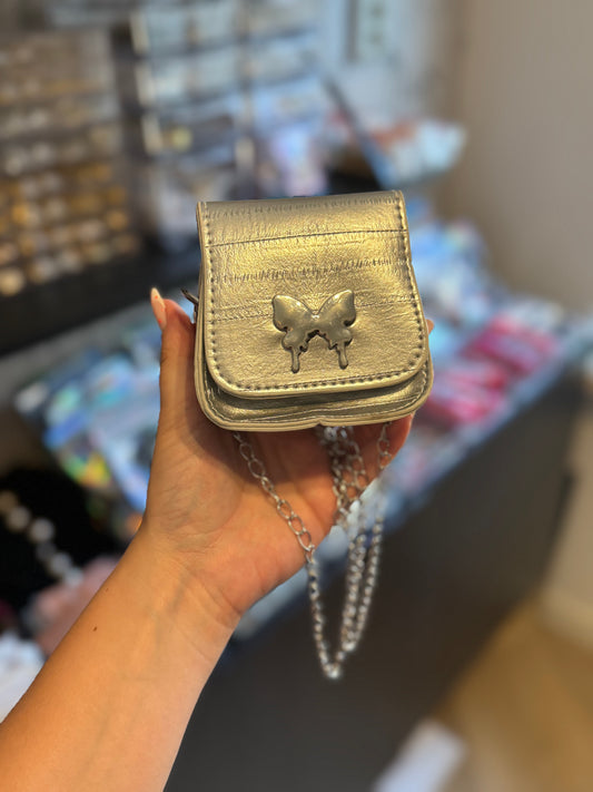Mini Tasje Zilver Butterfly 🦋