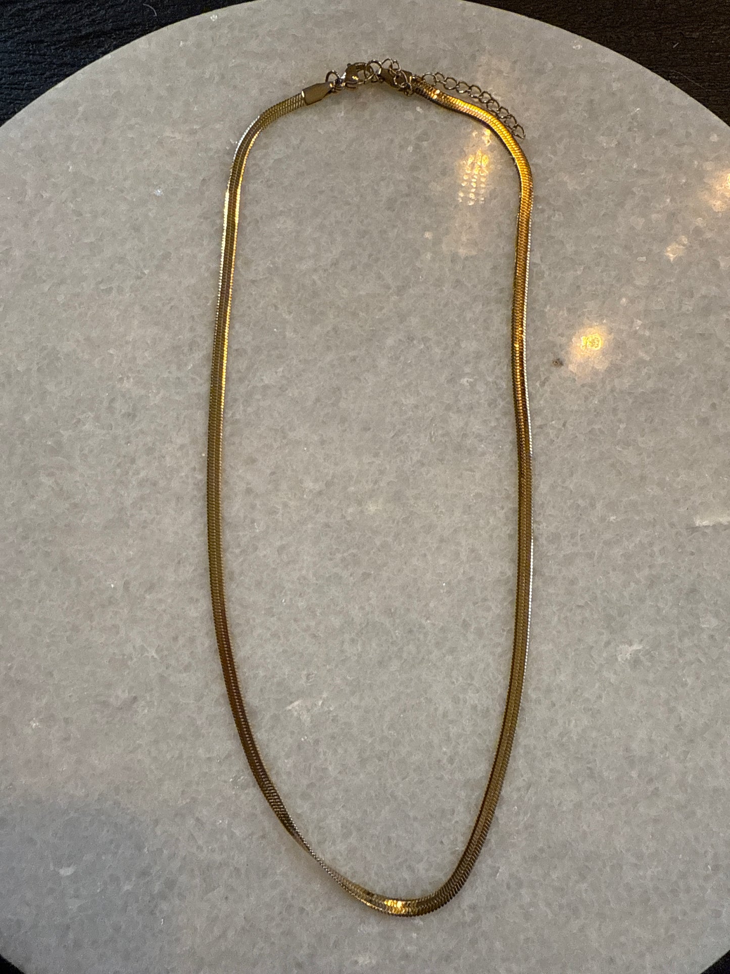 Ketting flat chain goud