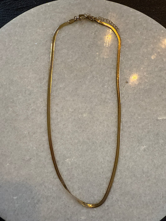 Ketting flat chain goud