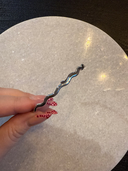 Bangle ribbed zilver