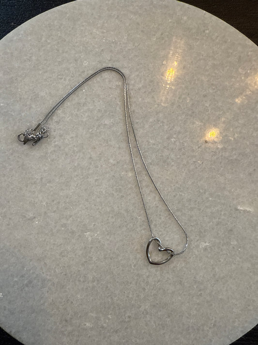 Ketting hart zilver