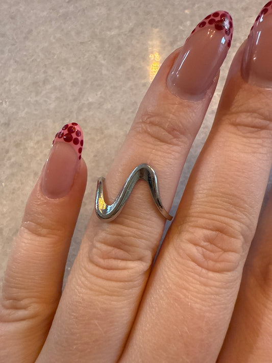 Ring lightning zilver