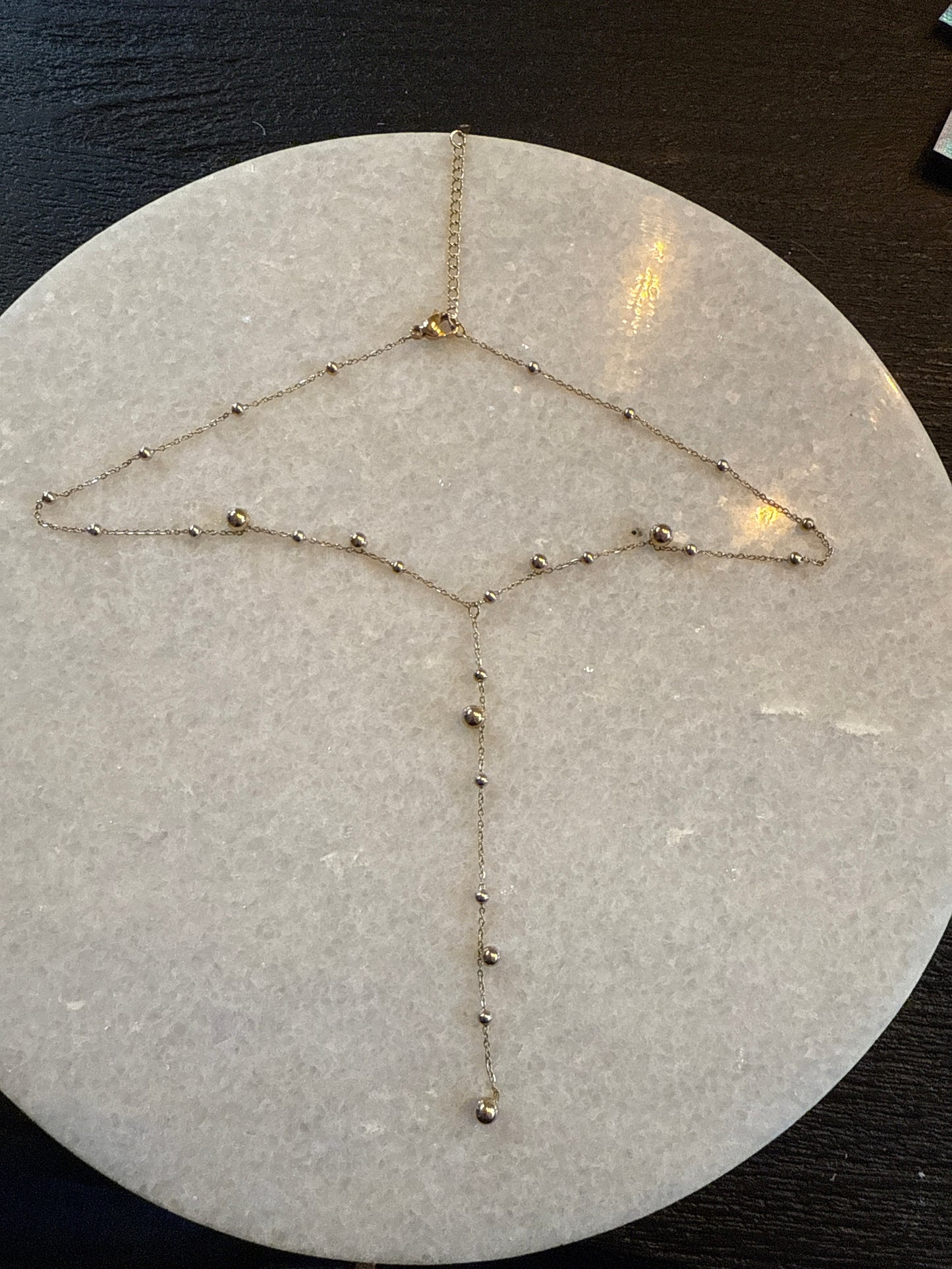 Ketting choker dots goud