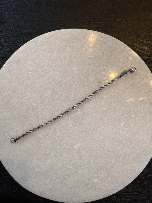 Armband woven zilver small